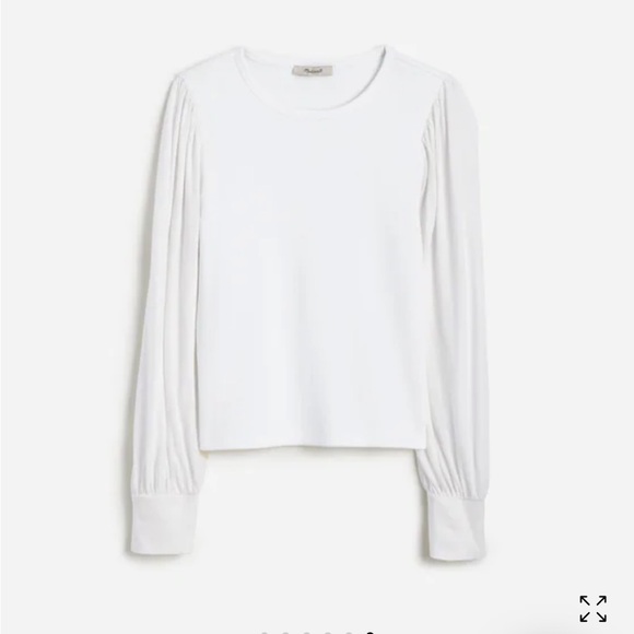 Madewell Tops - Madewell Ribbed Puff-Sleeve Top side M